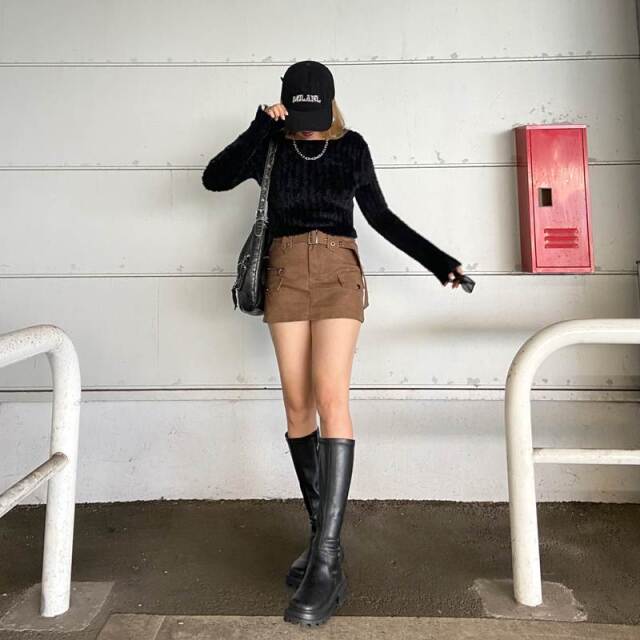 合成皮革ベルト付きスカパン