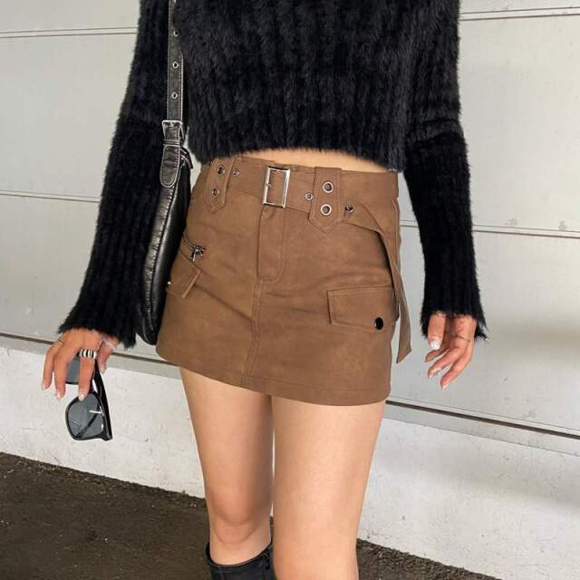 合成皮革ベルト付きスカパン