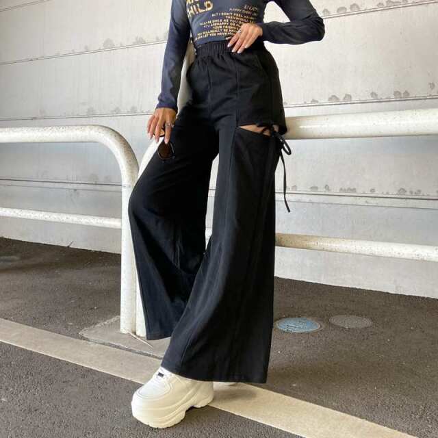 non-hedge サイドスリットリボンカットワイドパンツ|TiMTiMオンライン