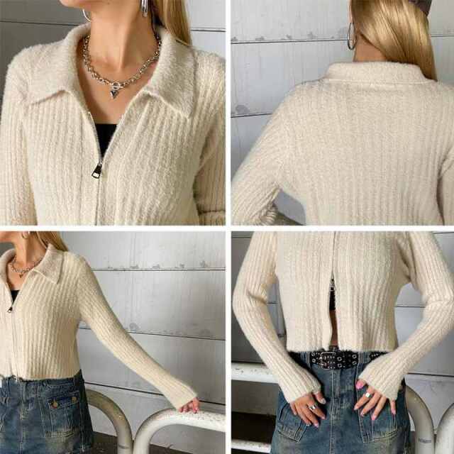 WZIPシャギーニットポロ