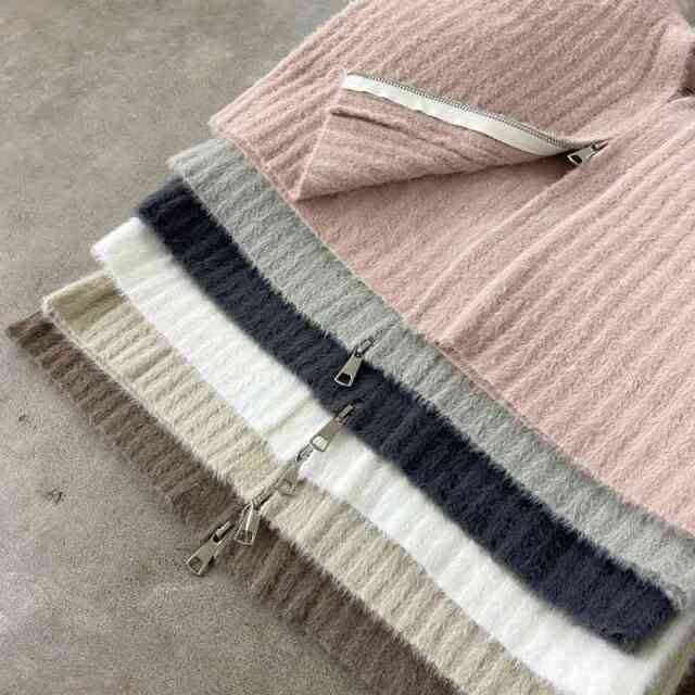 WZIPシャギーニットポロ