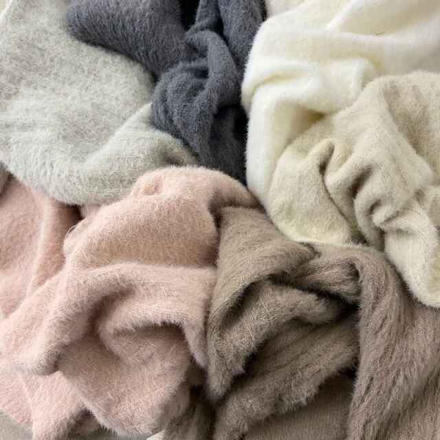 WZIPシャギーニットポロ