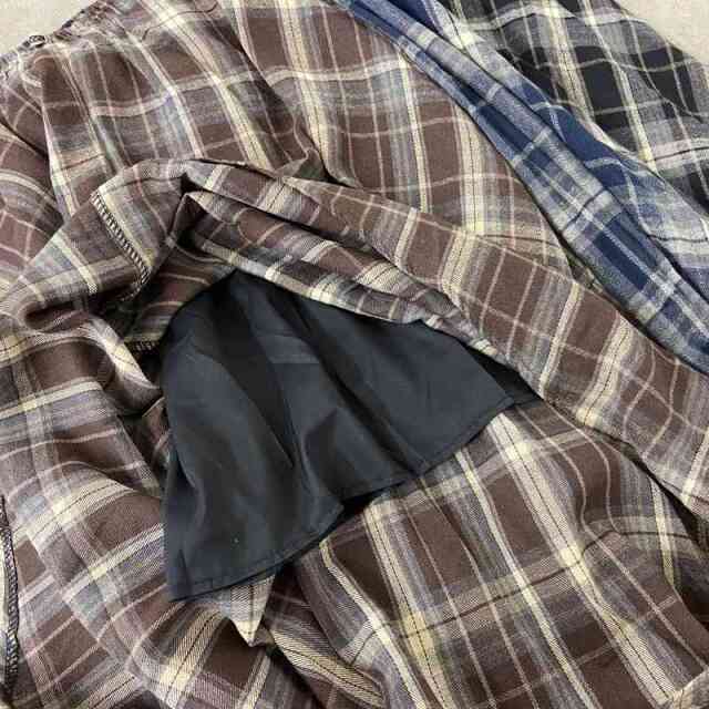 イレヘムチェックロングスカート