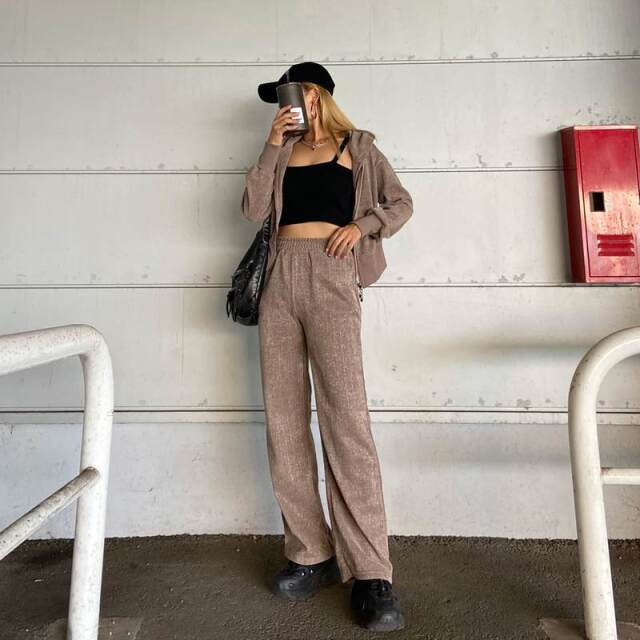 ラメZIPパーカー・パンツセットアップ