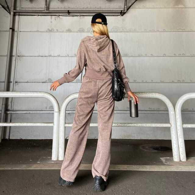 ラメZIPパーカー・パンツセットアップ