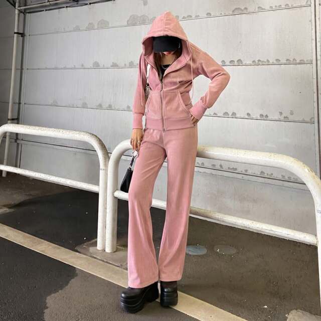 ラメZIPパーカー・パンツセットアップ