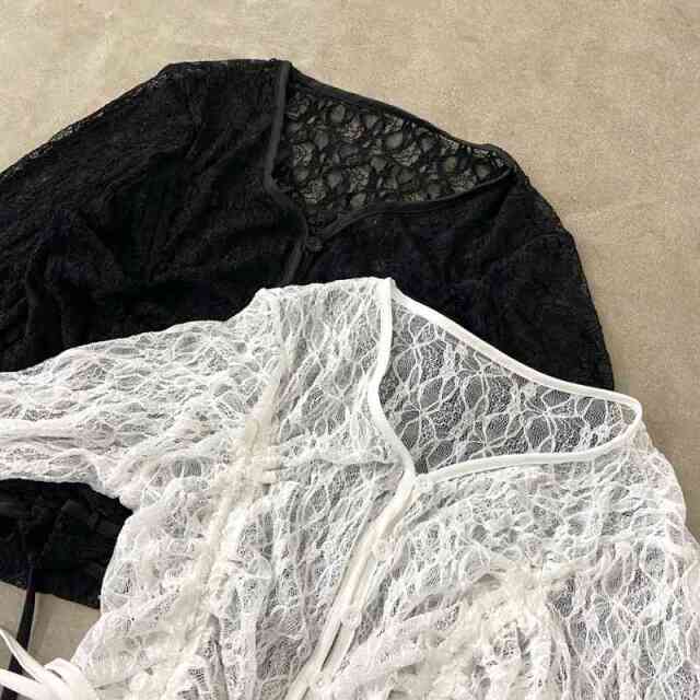 レースドロストプルオーバー