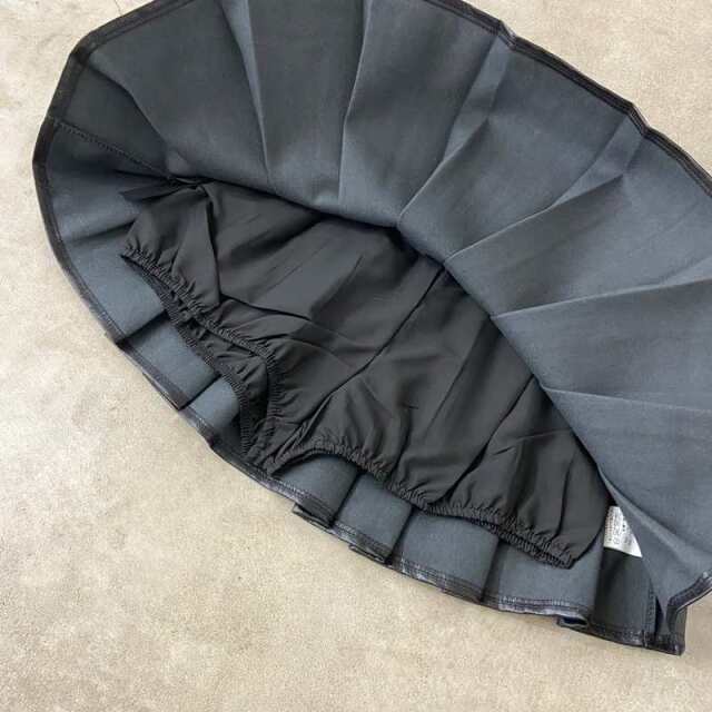 ファーベルト付き合成皮革タックスカート