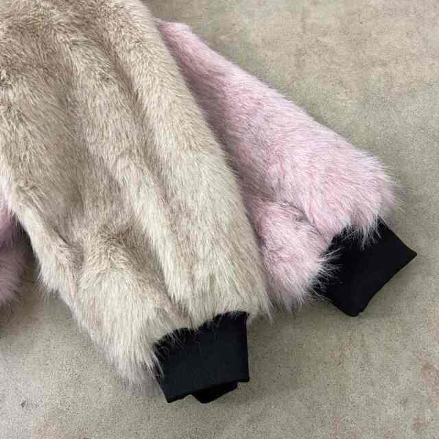 リバーシブルファーフードブルゾン