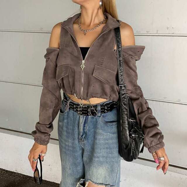 ショルダーZIPムラトラックジャケット