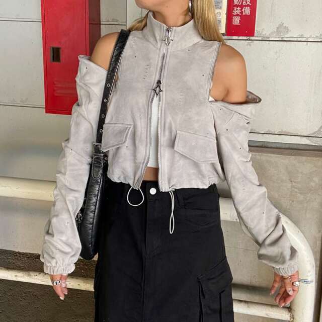 ショルダーZIPムラトラックジャケット