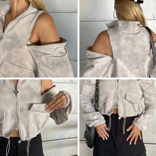 ショルダーZIPムラトラックジャケット