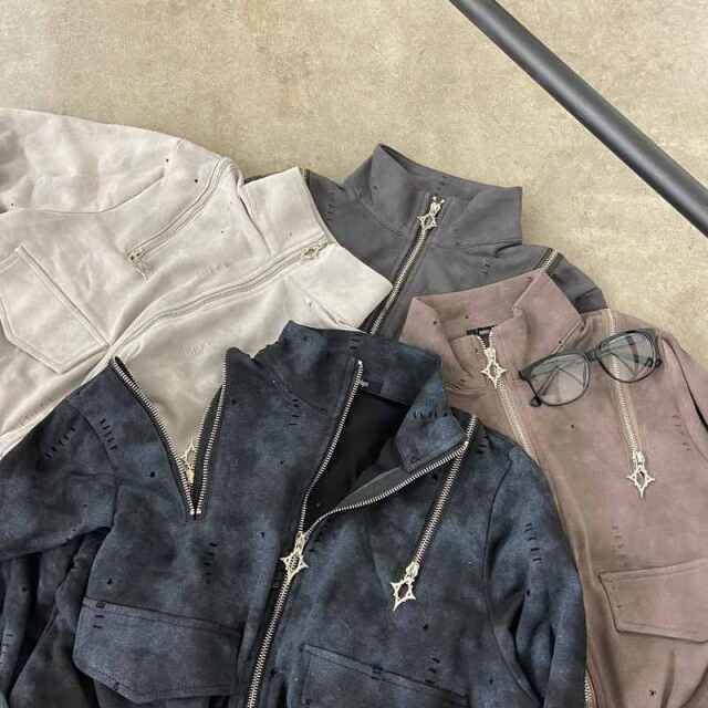 ショルダーZIPムラトラックジャケット