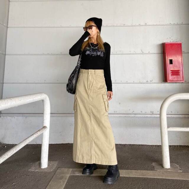 カーゴロングスカート