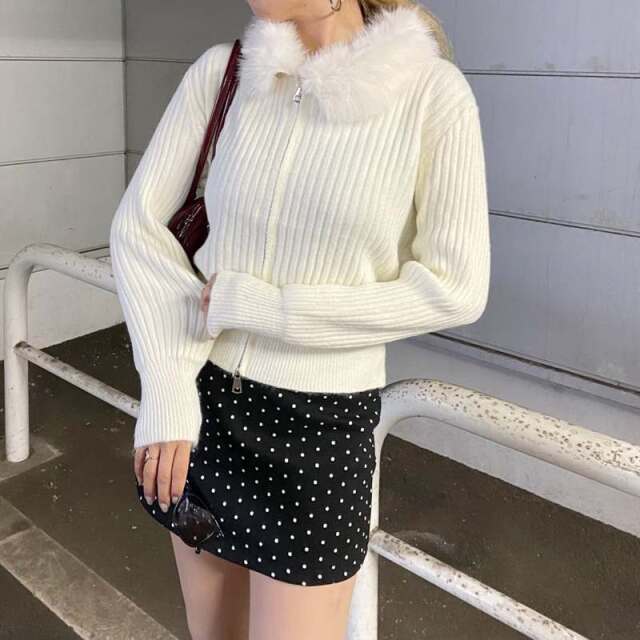 リブフェイクファーWZIP