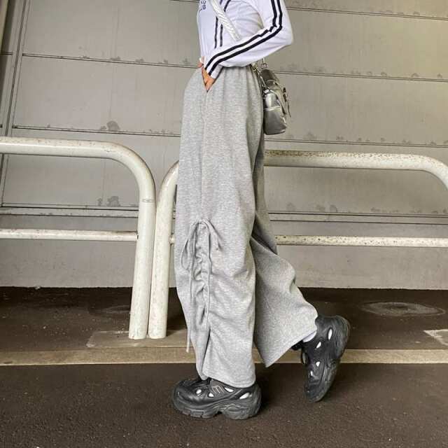 サイドリボンワイドパンツ