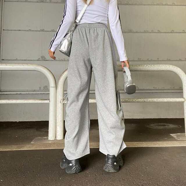サイドリボンワイドパンツ