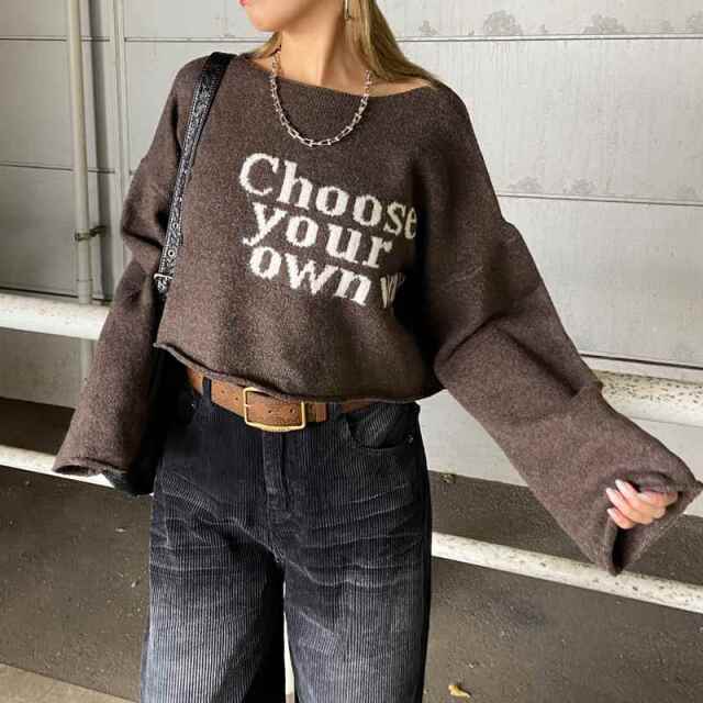 ロゴショートニットプルオーバー