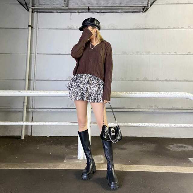 ケーブルフードショートプルオーバー