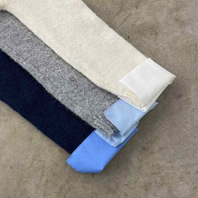 シャツ見せかけニットチュニック