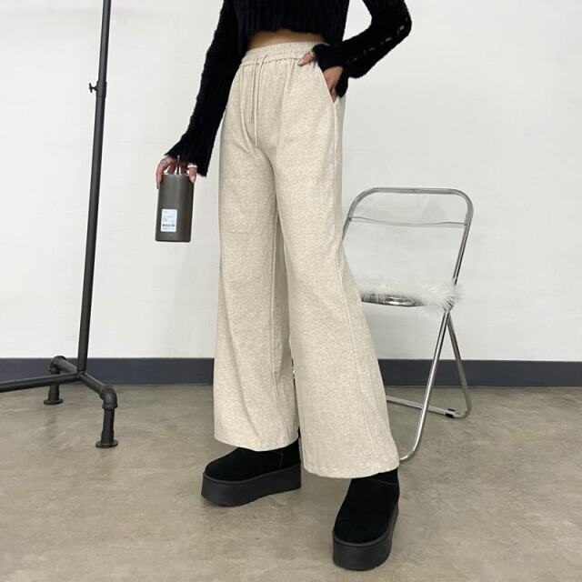 起毛ワイドパンツ