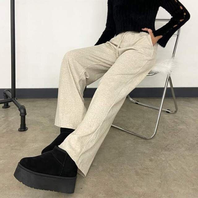 起毛ワイドパンツ