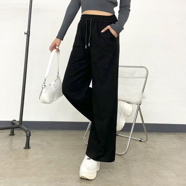起毛ワイドパンツ