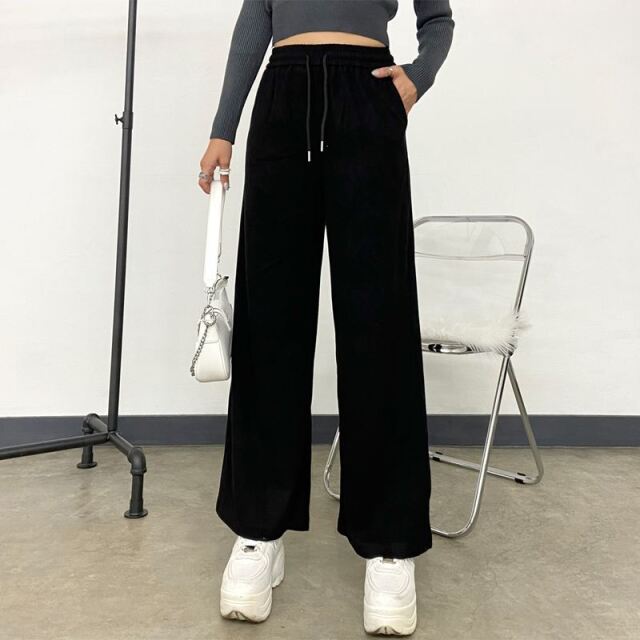 起毛ワイドパンツ