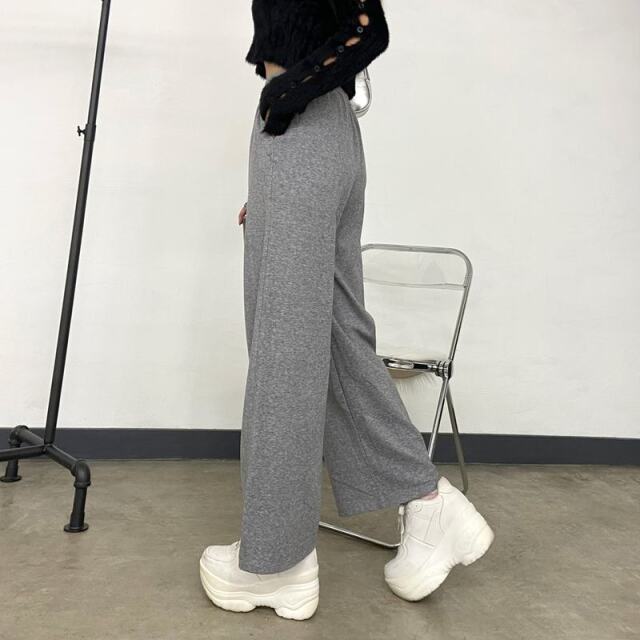 起毛ワイドパンツ