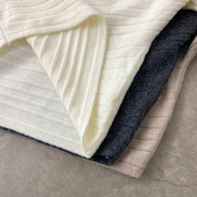 袖ファーニットプルオーバー