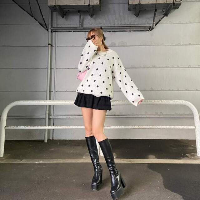 ドットニットプルオーバー