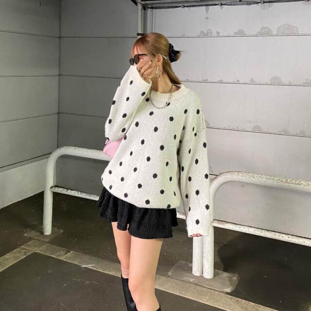ドットニットプルオーバー