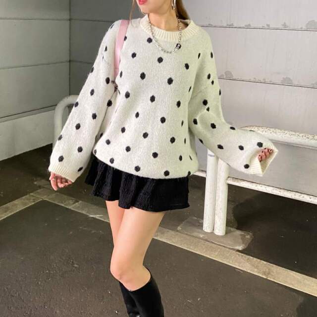 ドットニットプルオーバー