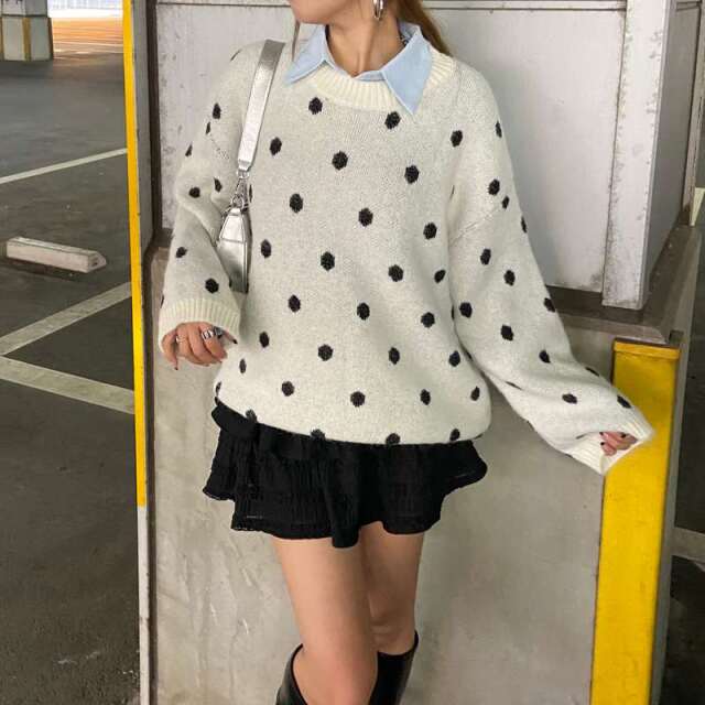 ドットニットプルオーバー