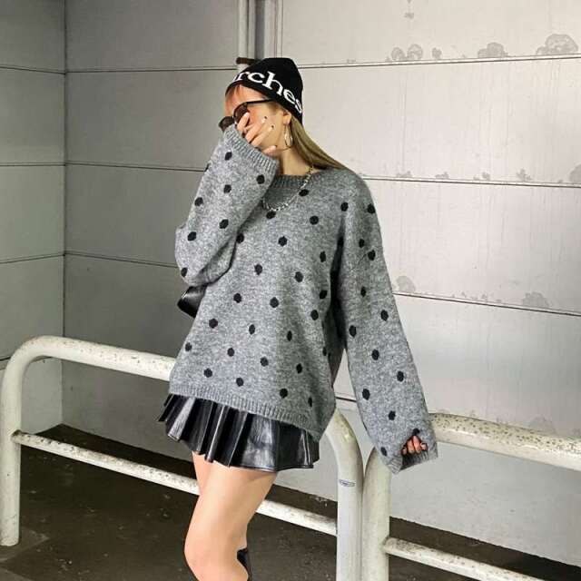 ドットニットプルオーバー