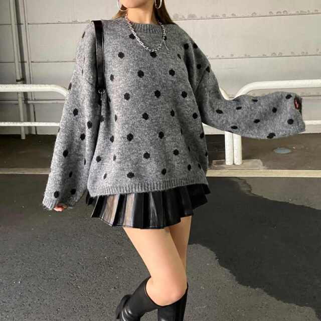 ドットニットプルオーバー