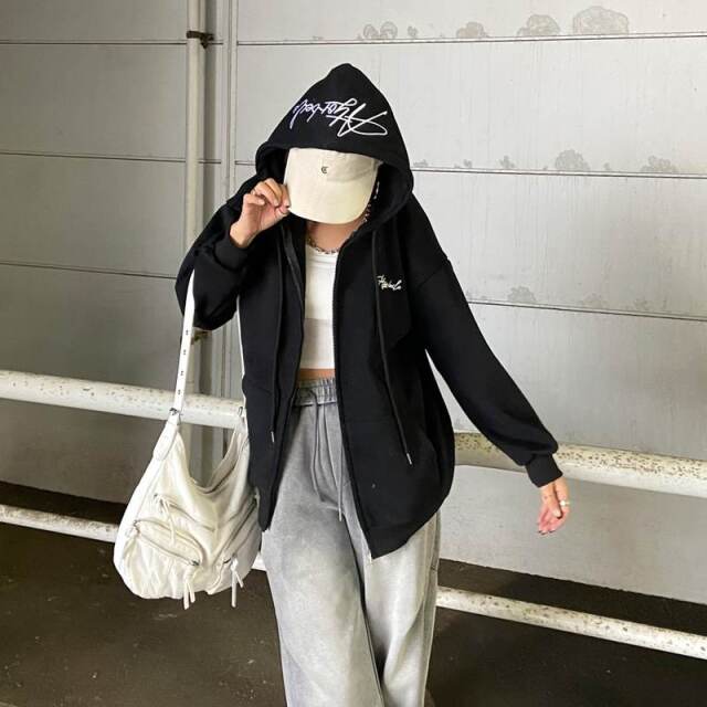 裏起毛フードロゴビッグパーカー