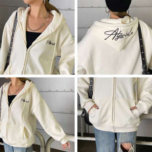 裏起毛フードロゴビッグパーカー