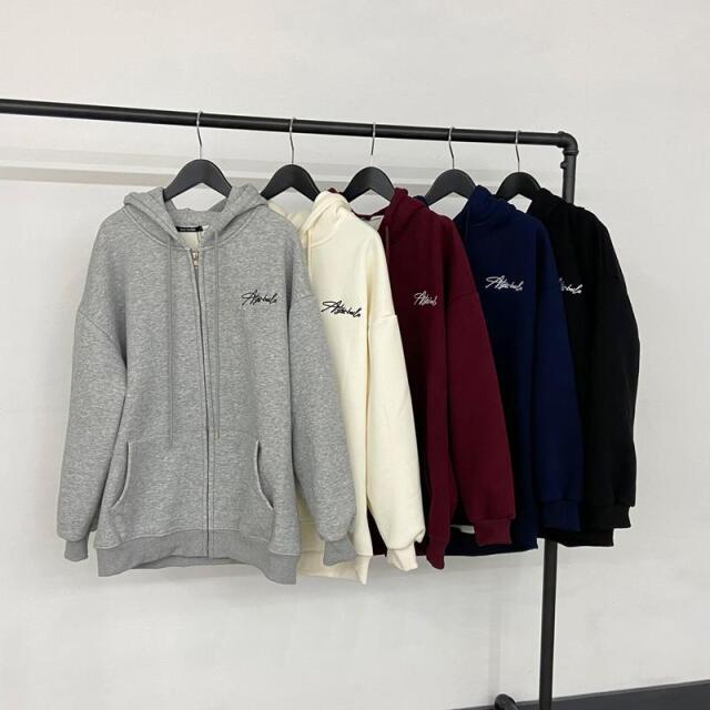 裏起毛フードロゴビッグパーカー