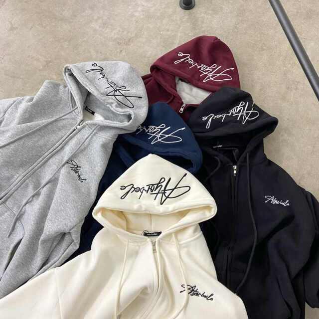 裏起毛フードロゴビッグパーカー