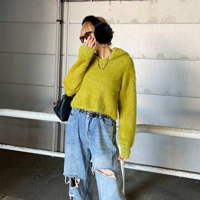 シャギーフードプルオーバー