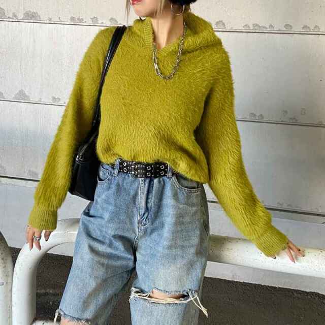 シャギーフードプルオーバー