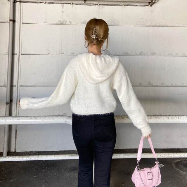 シャギーフードプルオーバー