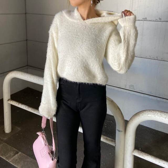 シャギーフードプルオーバー