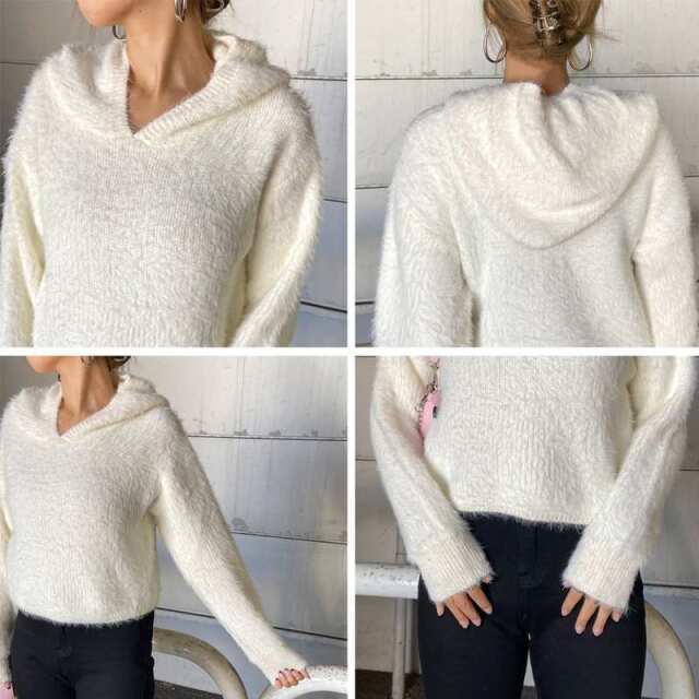 シャギーフードプルオーバー