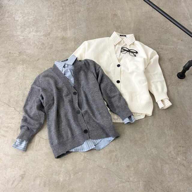 カーディガン・シャツセット