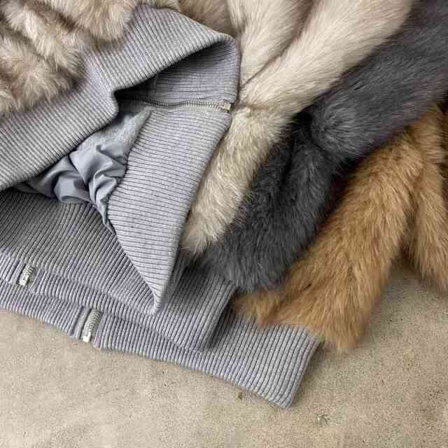 パーカーアンサンブル風ファーブルゾン