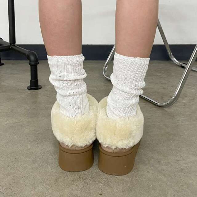 フェイクファー切替ムートンブーツ