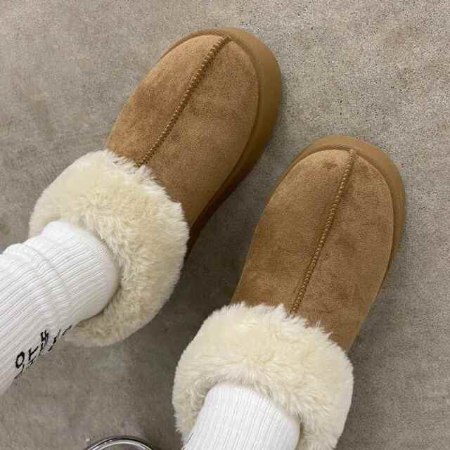 フェイクファー切替ムートンブーツ