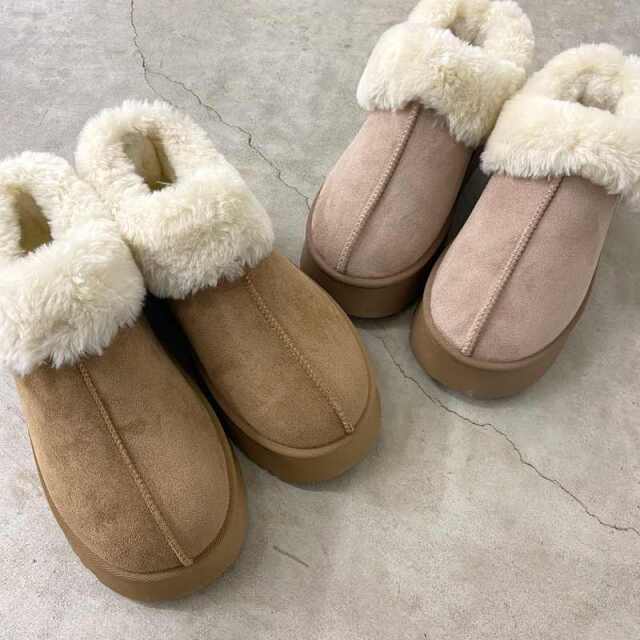 フェイクファー切替ムートンブーツ